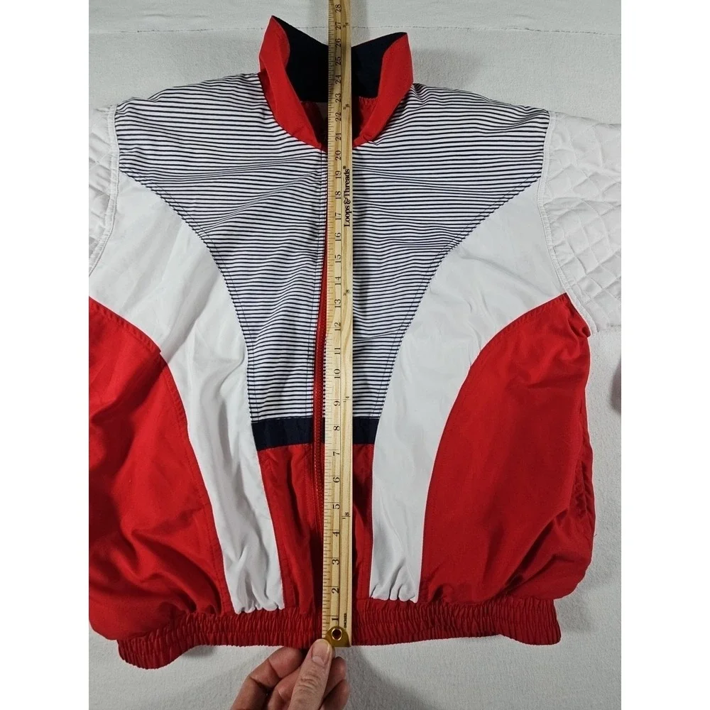 Vintage Pebble Beach‎ Color Block Windbreaker Red White Blue Size Small